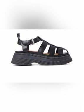 GANNI
CREEPER SANDALS WITH PLATFORM SOLE - BLACK